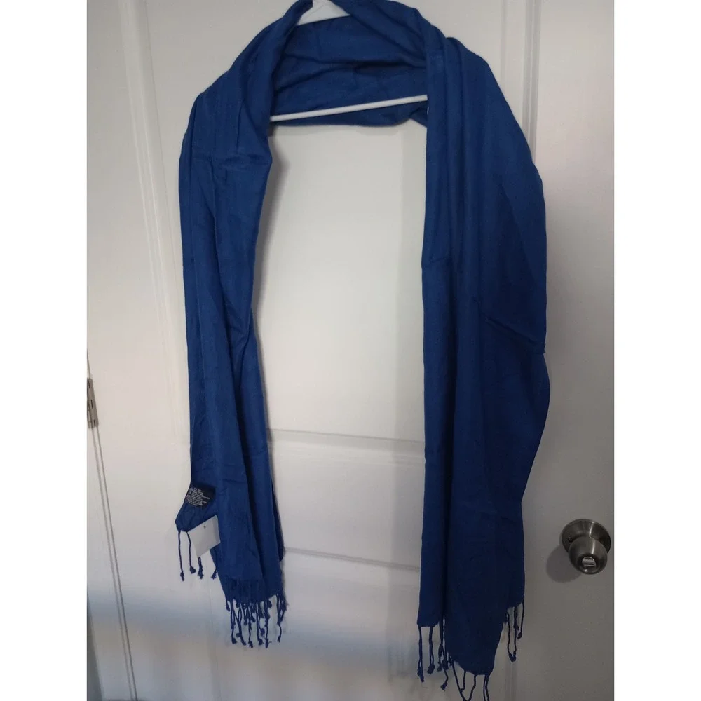 Handcrafted Rayon Shawl Wrap Scarf Blue 28